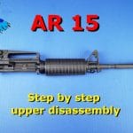 Disassemble an AR-15 upper – stripped upper receiver shown on bench mat