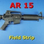How to field strip an AR rifle on a blue mat