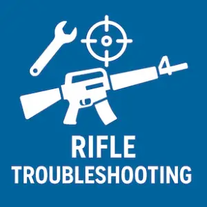 DIY rifle troubleshooting icon – AR-style rifle graphic