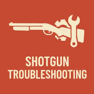 Shotgun troubleshooting icon – pump-action graphic